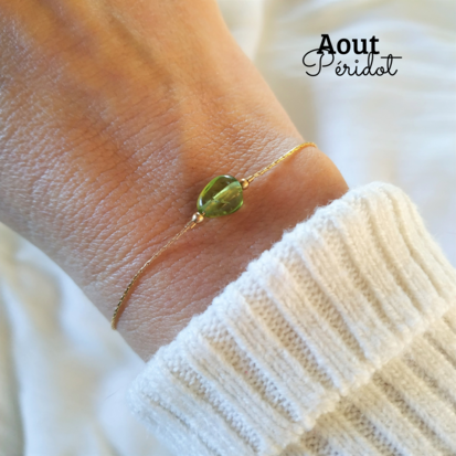 bracelet pierre de naissance aout péridot